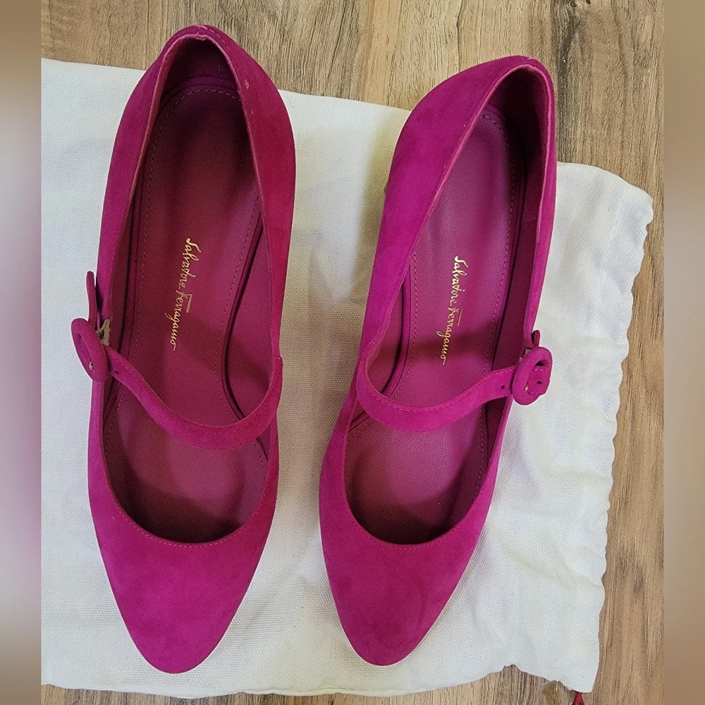 Salvatore Ferragamo Ortensia Mary Jane Pump, Pink, size US 7.5C - Picture 5 of 9